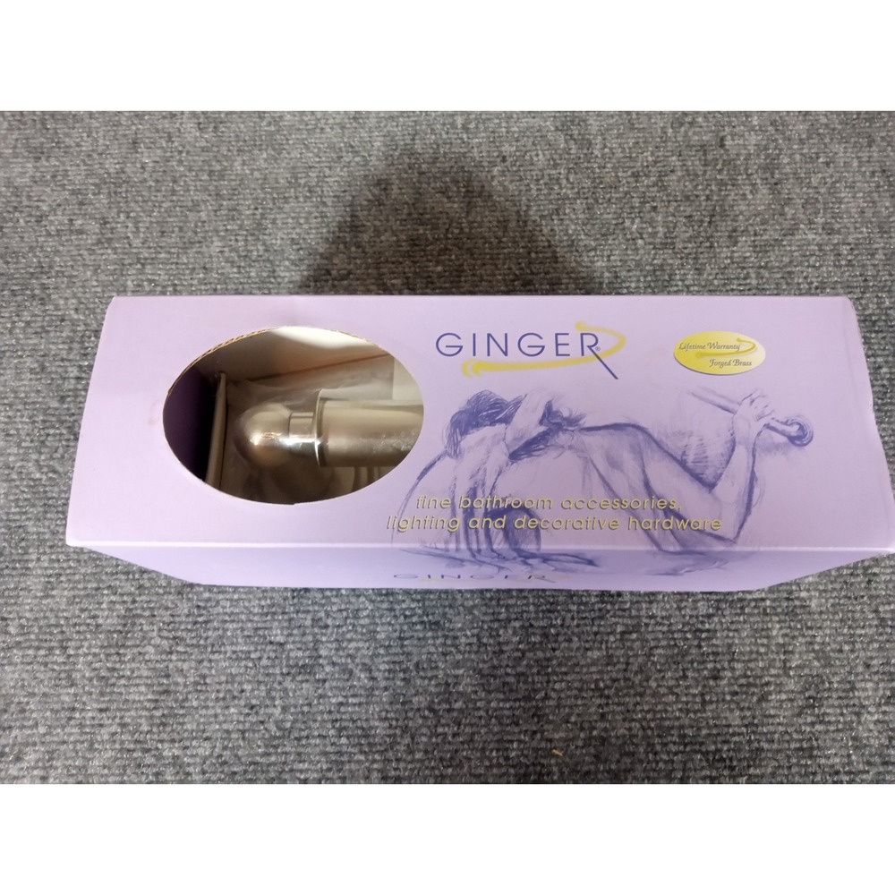 GINGER Double Post Toilet Tissue Holder Chelsea Satin Nickel New IN Box 1108N-15